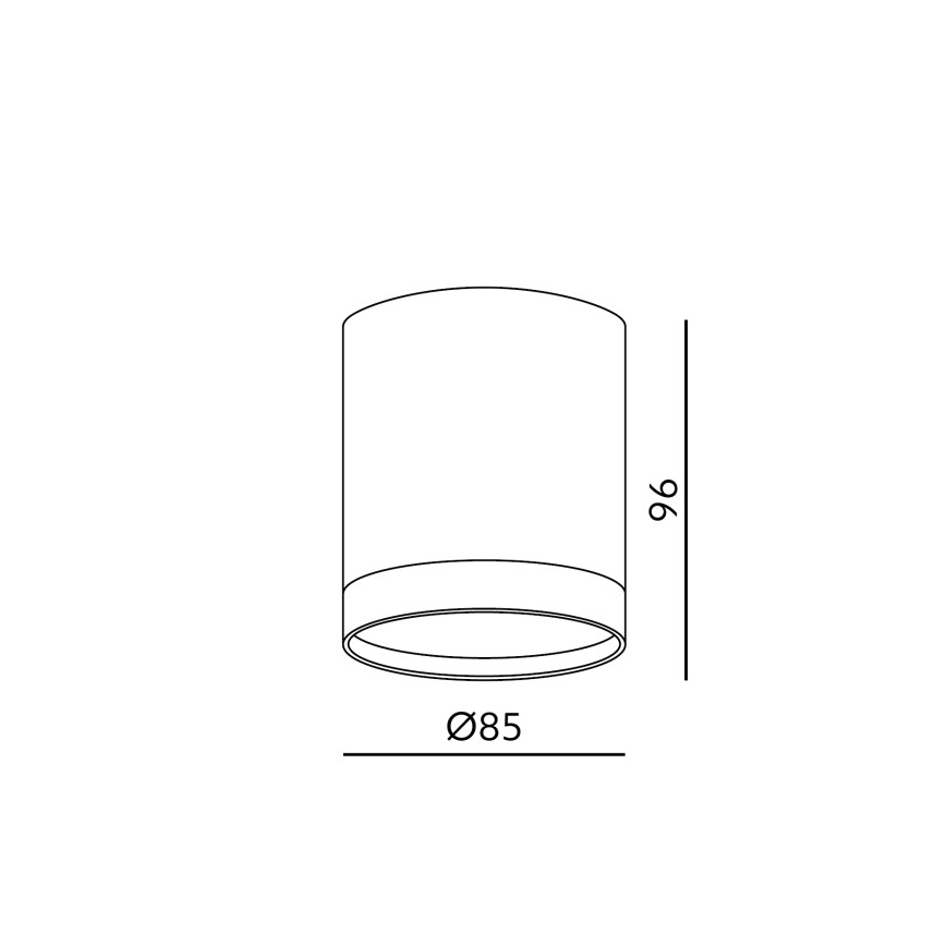 Spot OH12 1xGX53/35W/230V 9,6 cm sort