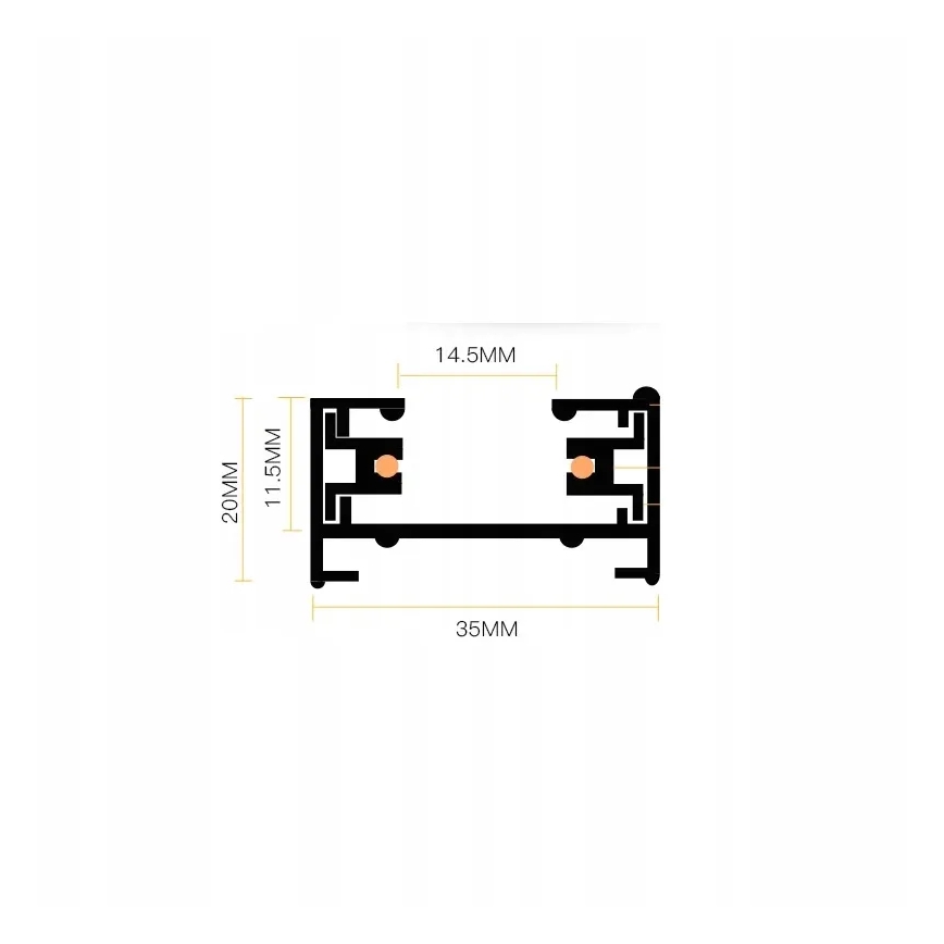 Spot til 1-faset skinnesystem 1xGU10/10W/230V hvid