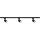 Spot til skinnesystem ALTEAR 3xGU10/10W/230V 1m sort