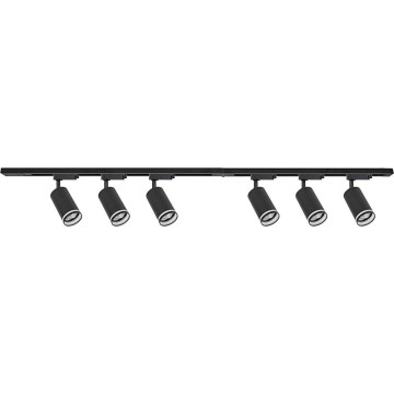 Spot til skinnesystem PIPE 6xGU10/10W/230V, sort