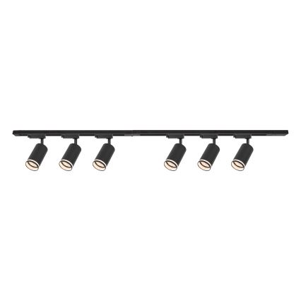 Spot til skinnesystem PIPE 6xGU10/10W/230V, sort