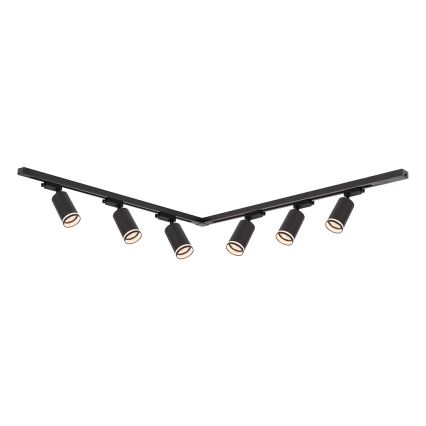 Spot til skinnesystem PIPE 6xGU10/10W/230V, sort