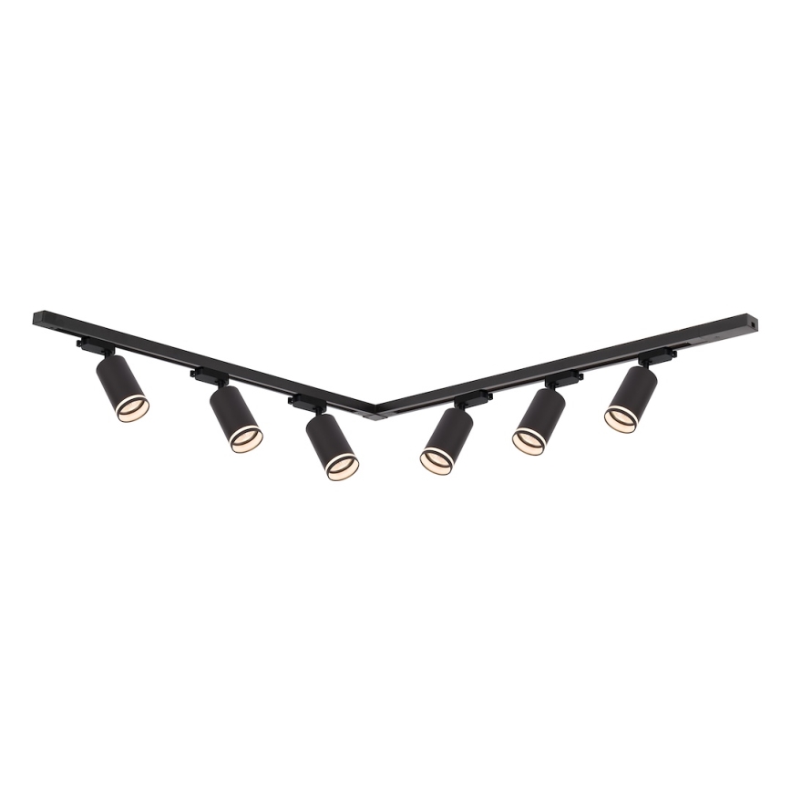 Spot til skinnesystem PIPE 6xGU10/10W/230V, sort
