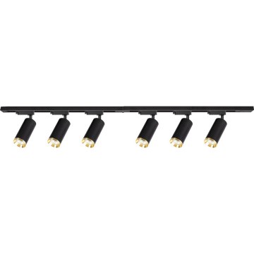 Spot til skinnesystemet MICA 6xGU10/10W/230V, sort/guld