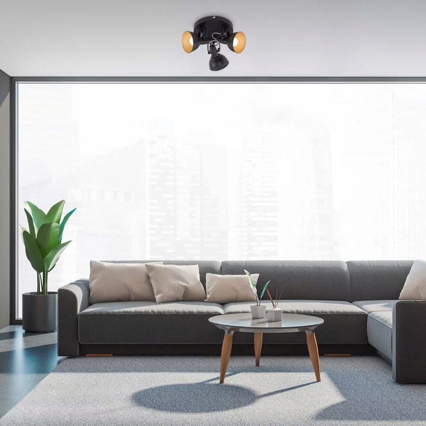 Spotarmatur 3xE14/40W/230V, sort