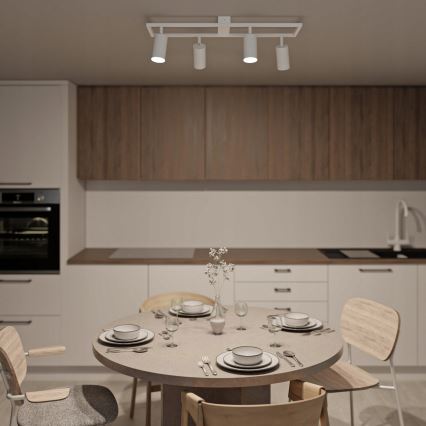 Spotarmatur 4xGU10/30W/230V hvid