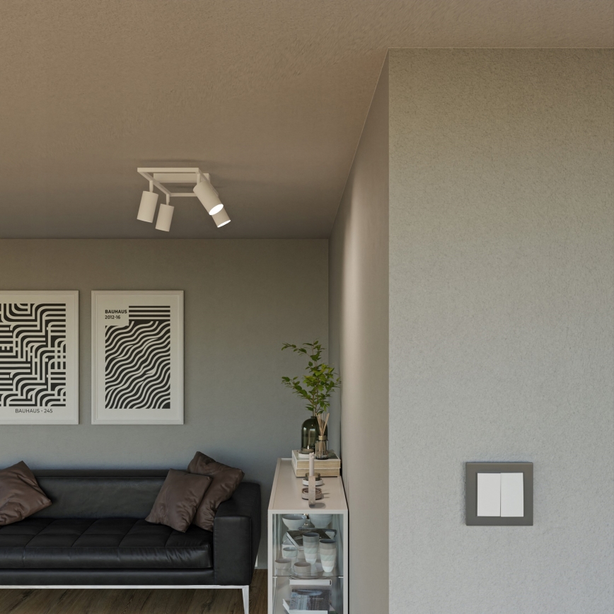 Spotarmatur 4xGU10/30W/230V hvid