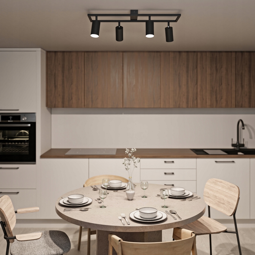 Spotarmatur 4xGU10/30W/230V sort