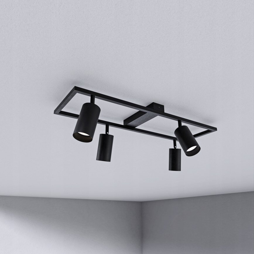 Spotarmatur 4xGU10/30W/230V sort