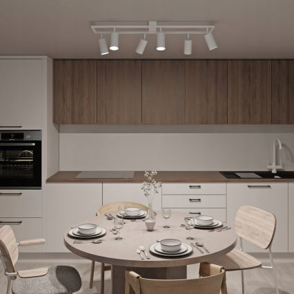 Spotarmatur 6xGU10/30W/230V hvid