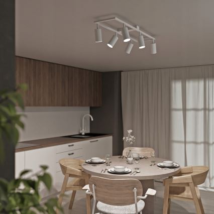 Spotarmatur 6xGU10/30W/230V hvid