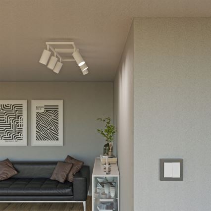 Spotarmatur 6xGU10/30W/230V hvid