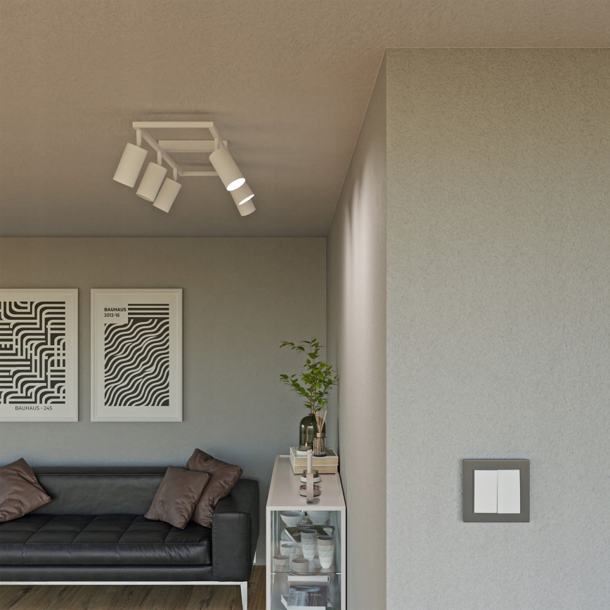 Spotarmatur 6xGU10/30W/230V hvid