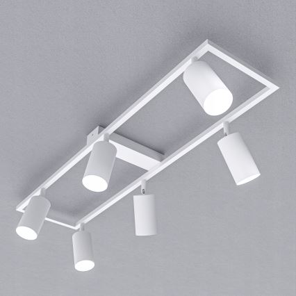 Spotarmatur 6xGU10/30W/230V hvid