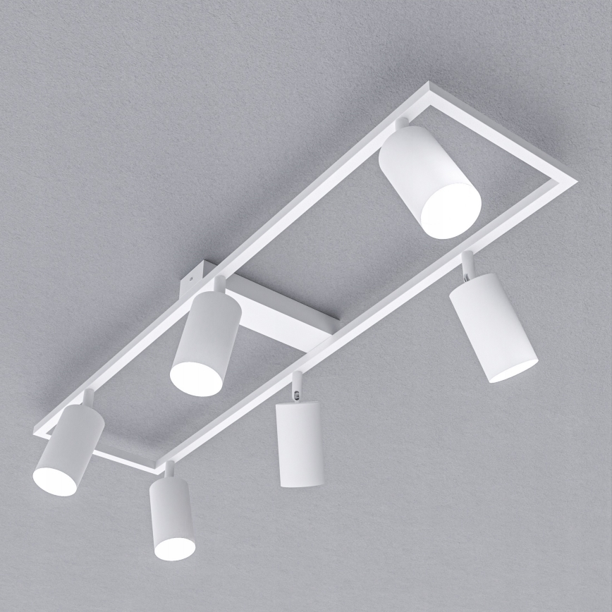 Spotarmatur 6xGU10/30W/230V hvid