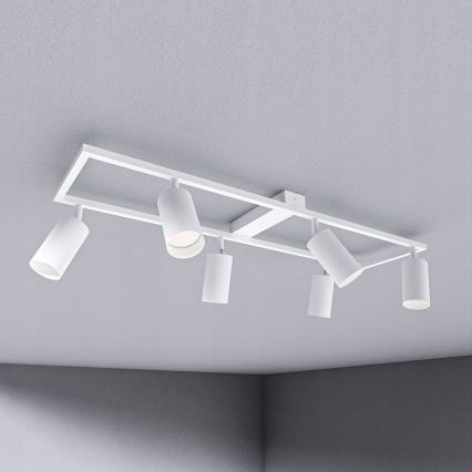 Spotarmatur 6xGU10/30W/230V hvid