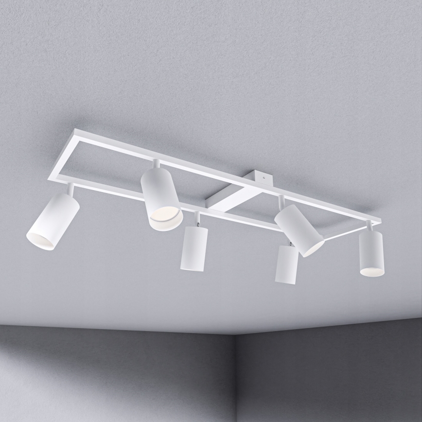 Spotarmatur 6xGU10/30W/230V hvid