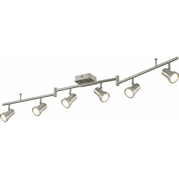 Spotarmatur 6xGU10/4,7W/230V mat krom