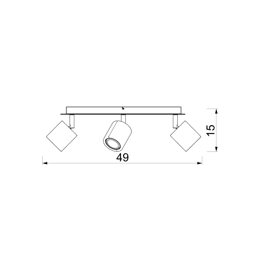 Spotarmatur DEMIA 3xGU10/8W/230V beige