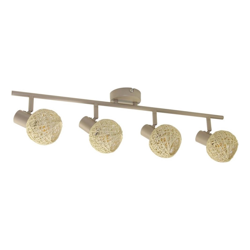 Spotarmatur DEX 4xE14/10W/230V beige/creme