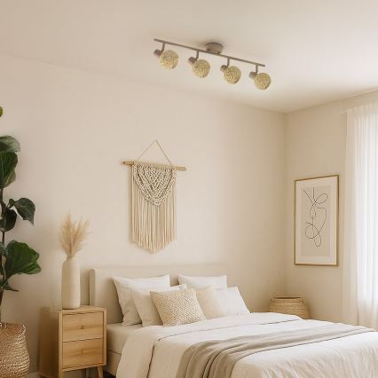 Spotarmatur DEX 4xE14/10W/230V beige/creme