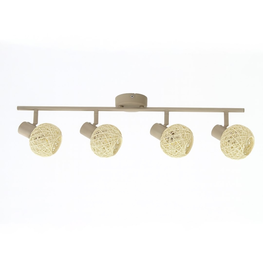 Spotarmatur DEX 4xE14/10W/230V beige/creme