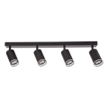 Spotarmatur PIPE 4xGU10/10W/230V sort