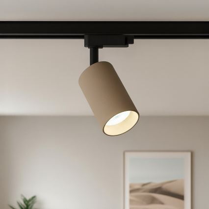 Spotarmatur til 1-faset skinnesystem PIPE 1xGU10/10W/230V beige