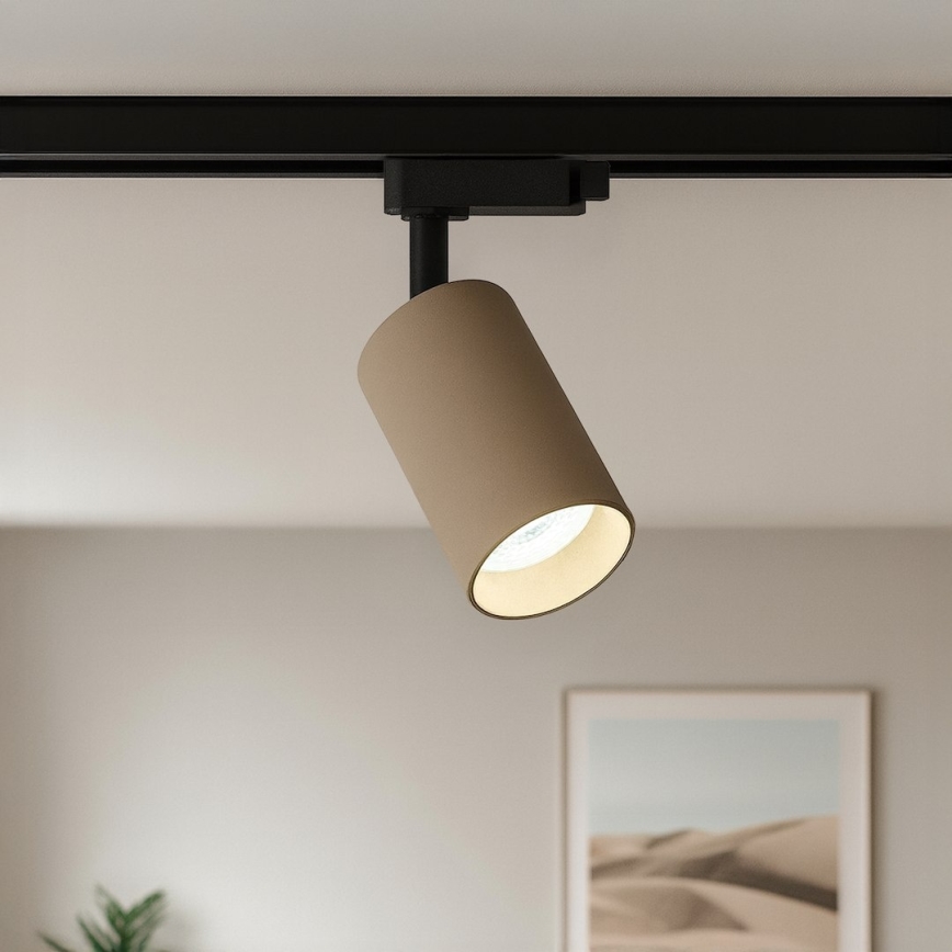 Spotarmatur til 1-faset skinnesystem PIPE 1xGU10/10W/230V beige