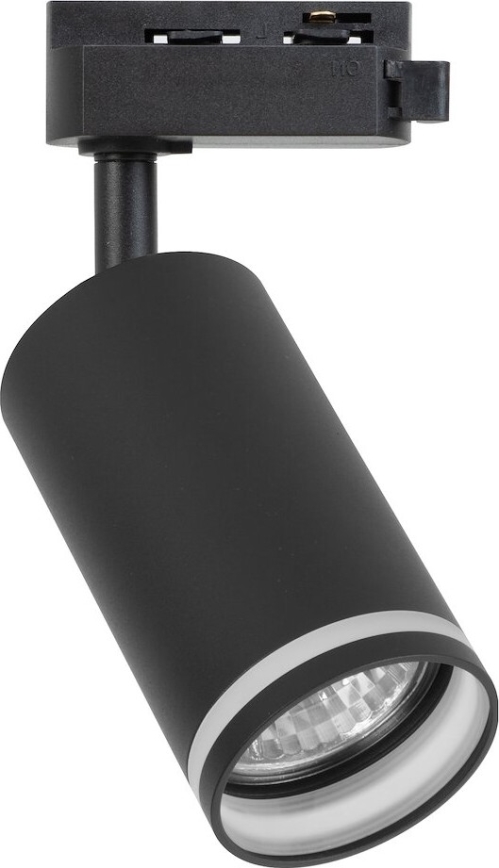 Spotarmatur til 1-faset skinnesystem PIPE 1xGU10/10W/230V, sort