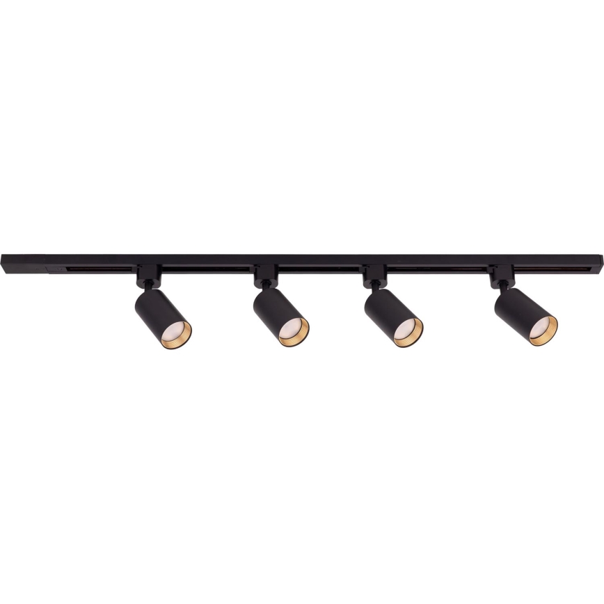 Spotarmatur til TRACER skinnesystem 4x GU10/10W/230V, 1 m, sort