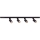Spotarmatur til TRACER skinnesystem 4x GU10/10W/230V, 1 m, sort