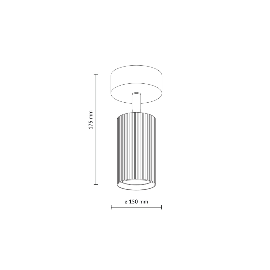 Spotarmatur TUNE 1xGU10/10W/230V sort/brun