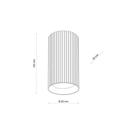 Spotarmatur TUNE S 1xGU10/10W/230V 10 cm sort