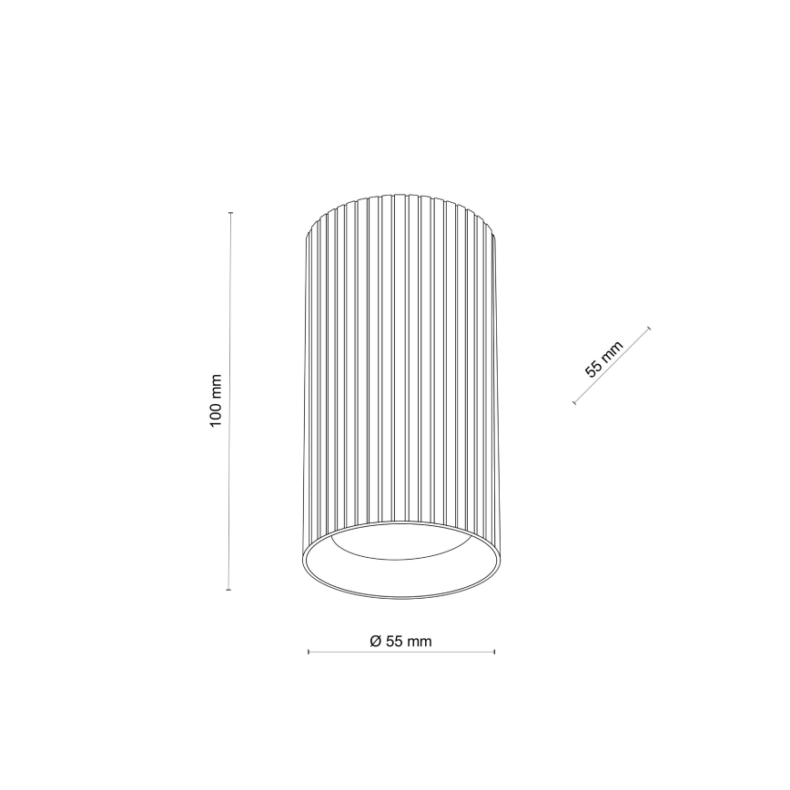 Spotarmatur TUNE S 1xGU10/10W/230V 10 cm sort