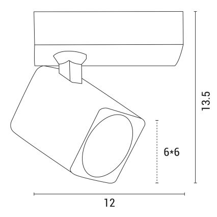 Spotlampe 1xGU10/7W/230V hvid