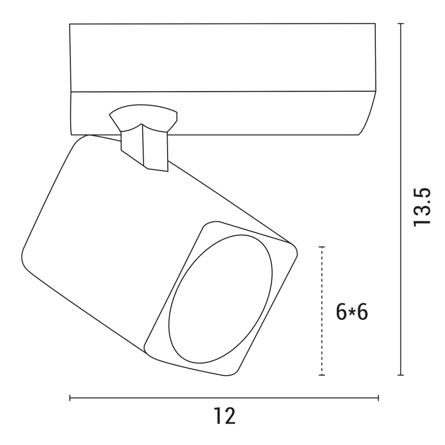 Spotlampe 1xGU10/7W/230V hvid