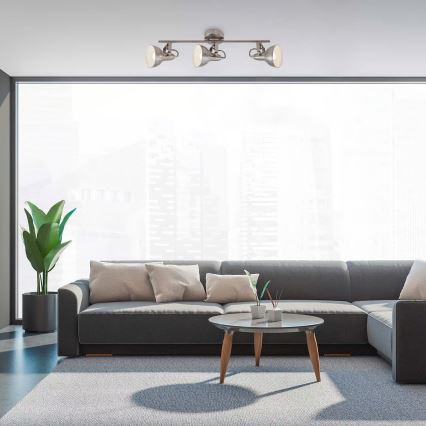 Spotlampe 3xE14/40W/230V mat krom