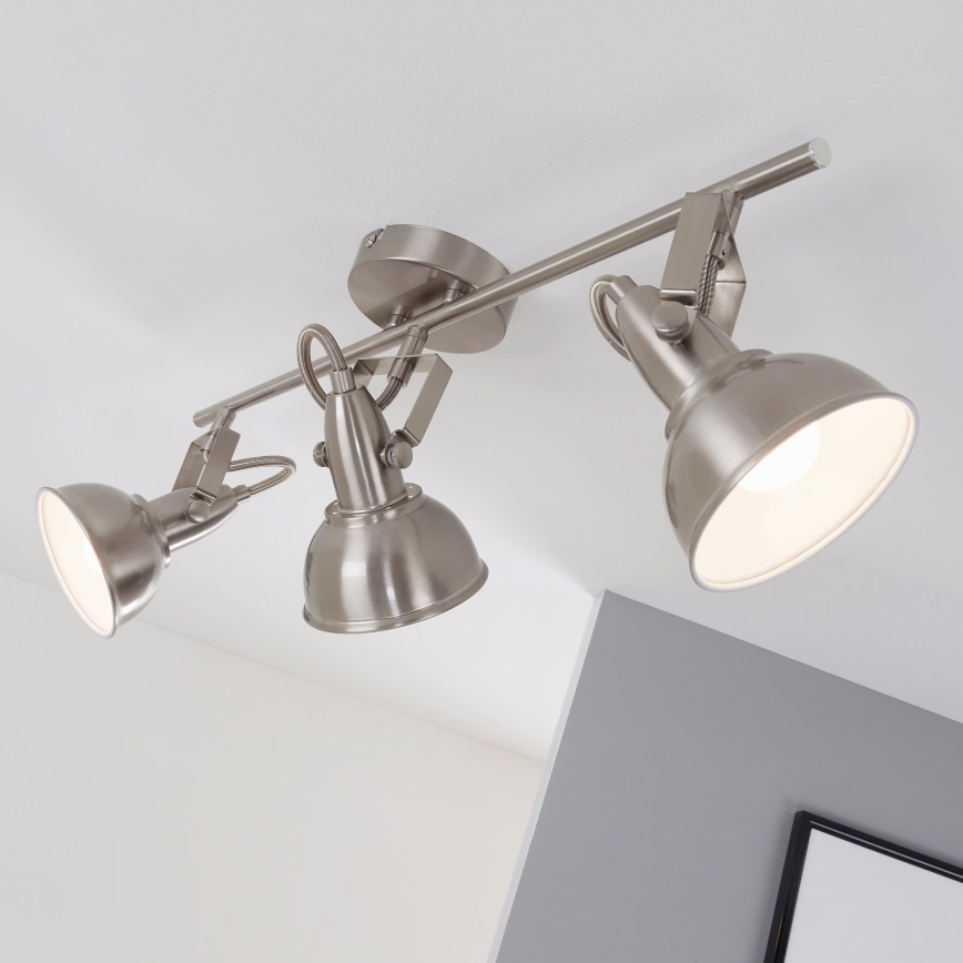 Spotlampe 3xE14/40W/230V mat krom