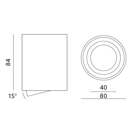 Spotlampe AHA 1xGU10/35W/230V sort