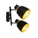 Spotlampe ALEKSANDRIA 2xE14/40W/230V sort/guldfarvet
