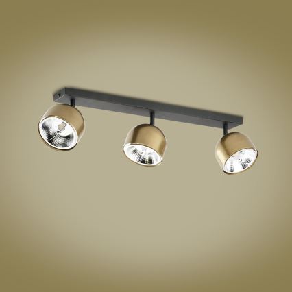 Spotlampe ALTEA 3xAR111 GU10/50W/230V guld/sort