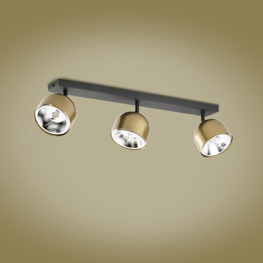 Spotlampe ALTEA 3xAR111 GU10/50W/230V guld/sort