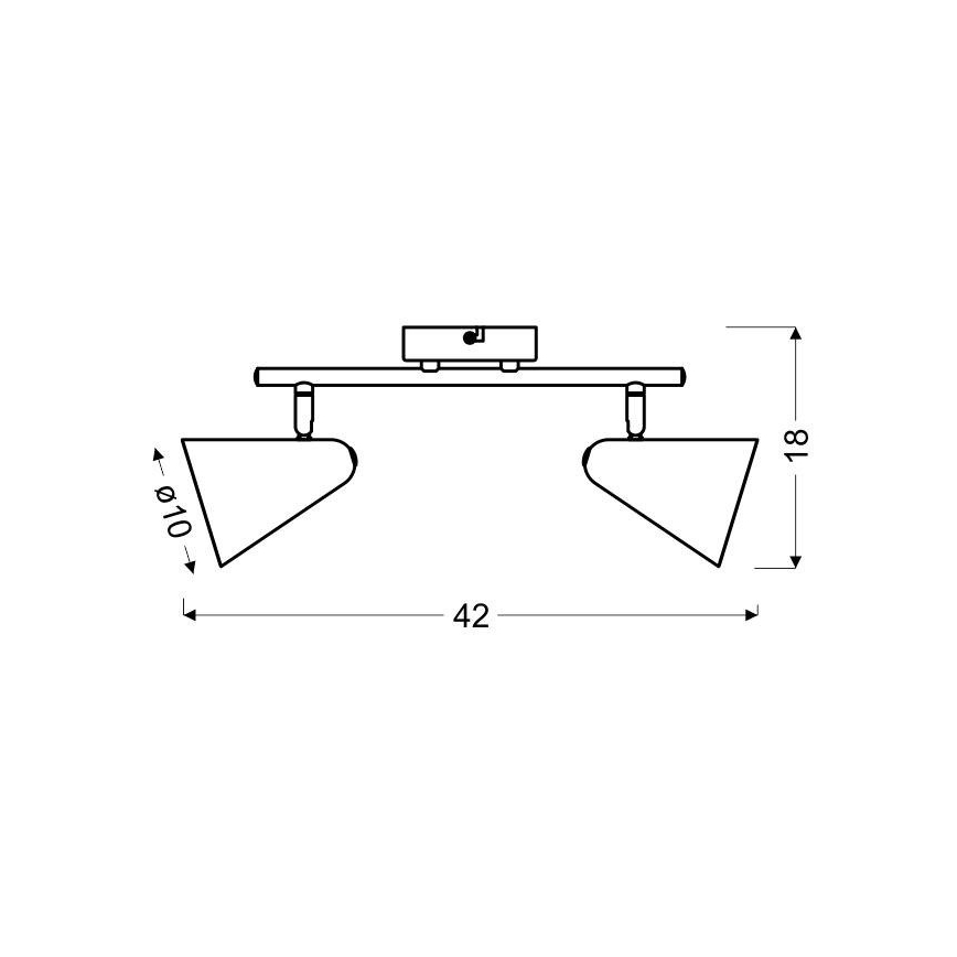 Spotlampe AMOR 2xE14/40W/230V gul
