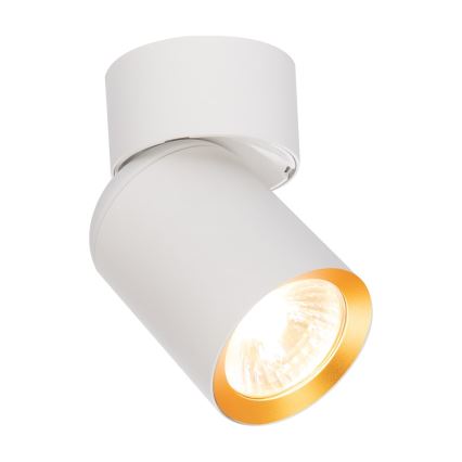 Spotlampe ANDY 1xGU10/8W/230V hvid/guldfarvet