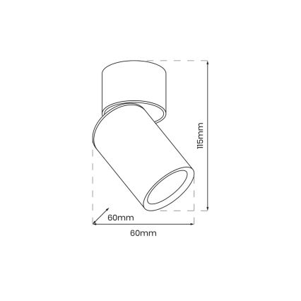 Spotlampe ANDY 1xGU10/8W/230V hvid/guldfarvet