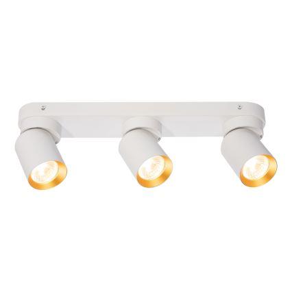 Spotlampe ANDY 3xGU10/8W/230V hvid/guldfarvet