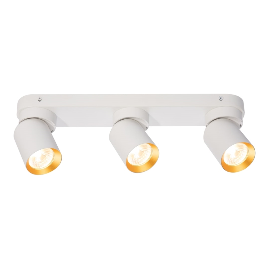 Spotlampe ANDY 3xGU10/8W/230V hvid/guldfarvet