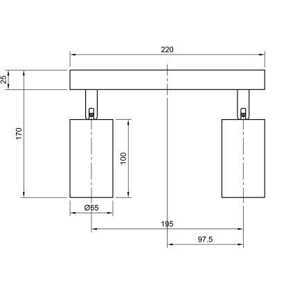 Spotlampe ANGIE 4xGU10/35W/230V hvid