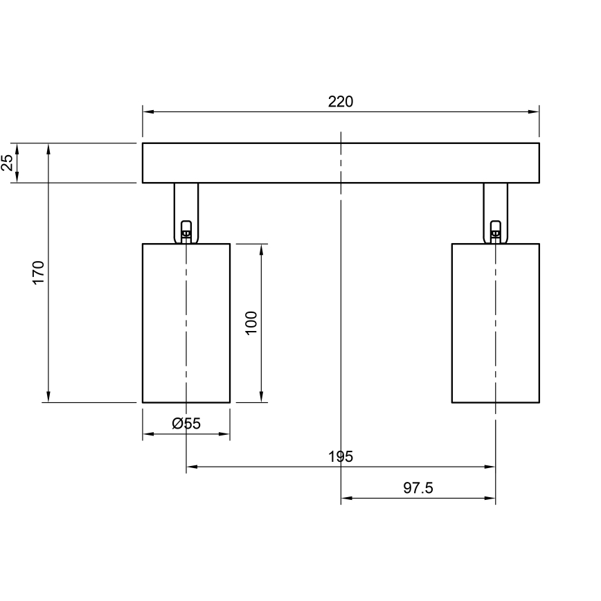 Spotlampe ANGIE 4xGU10/35W/230V hvid